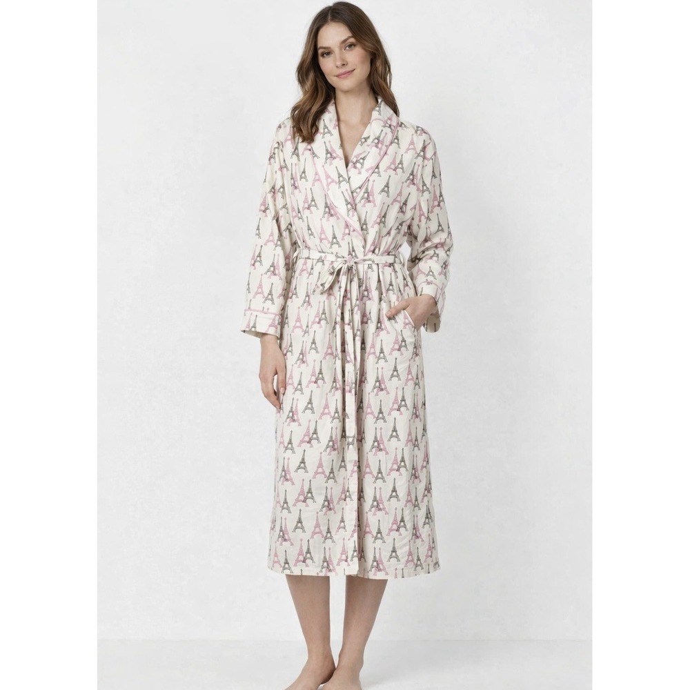 The Cat's Pajamas Eiffel Tower Print Robe